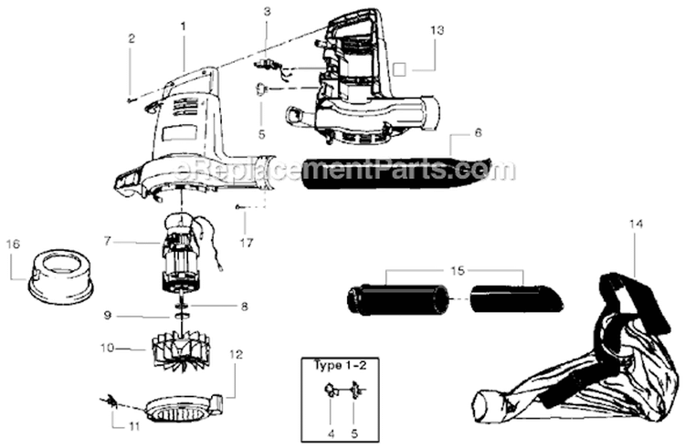 Page A Diagram and Parts List for 2695 Attachment Weed Eater Leaf Blower / Vacuum